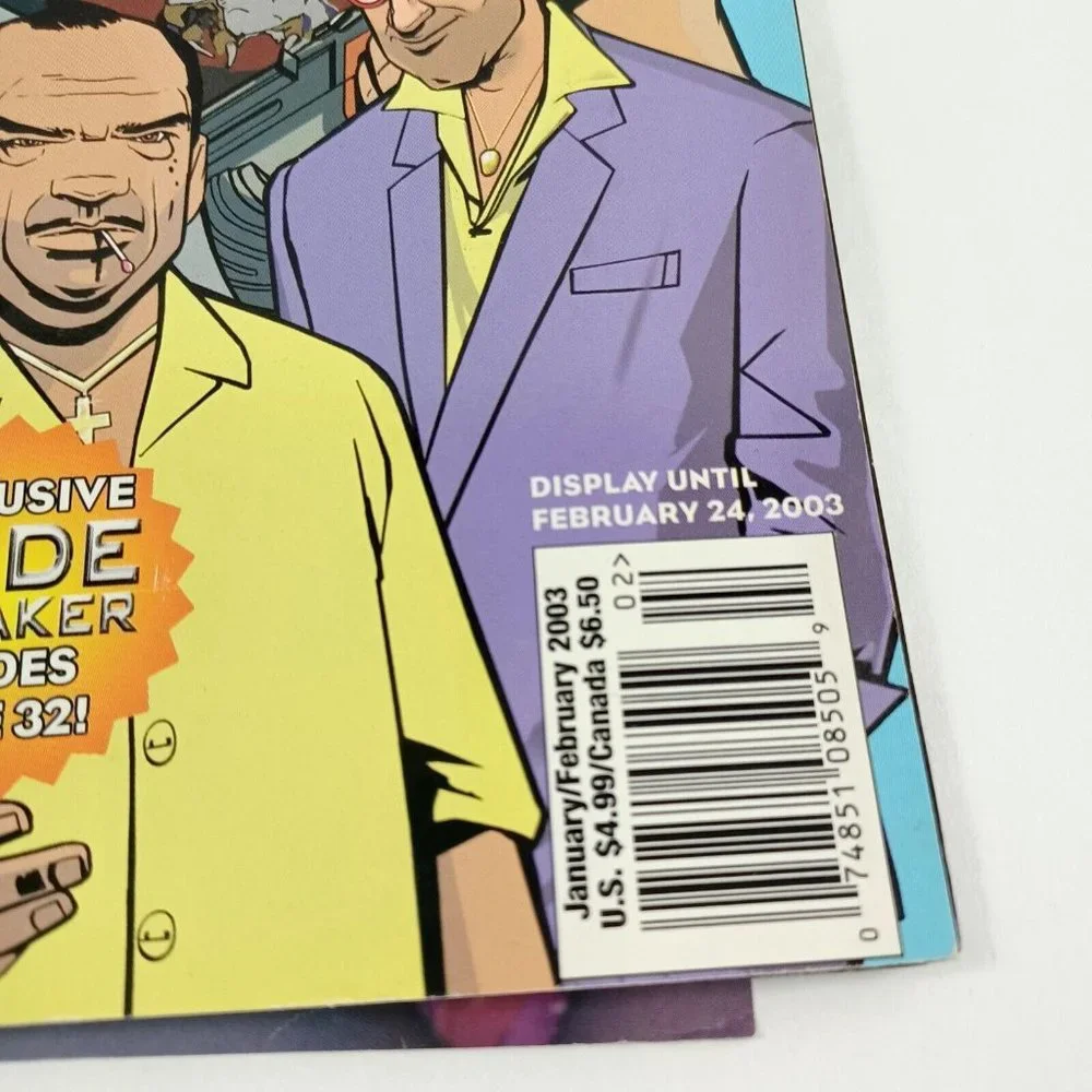 Code Vault Grand Theft Auto Vice City Magazine Jan/Feb 03 GTA *MINOR WEAR